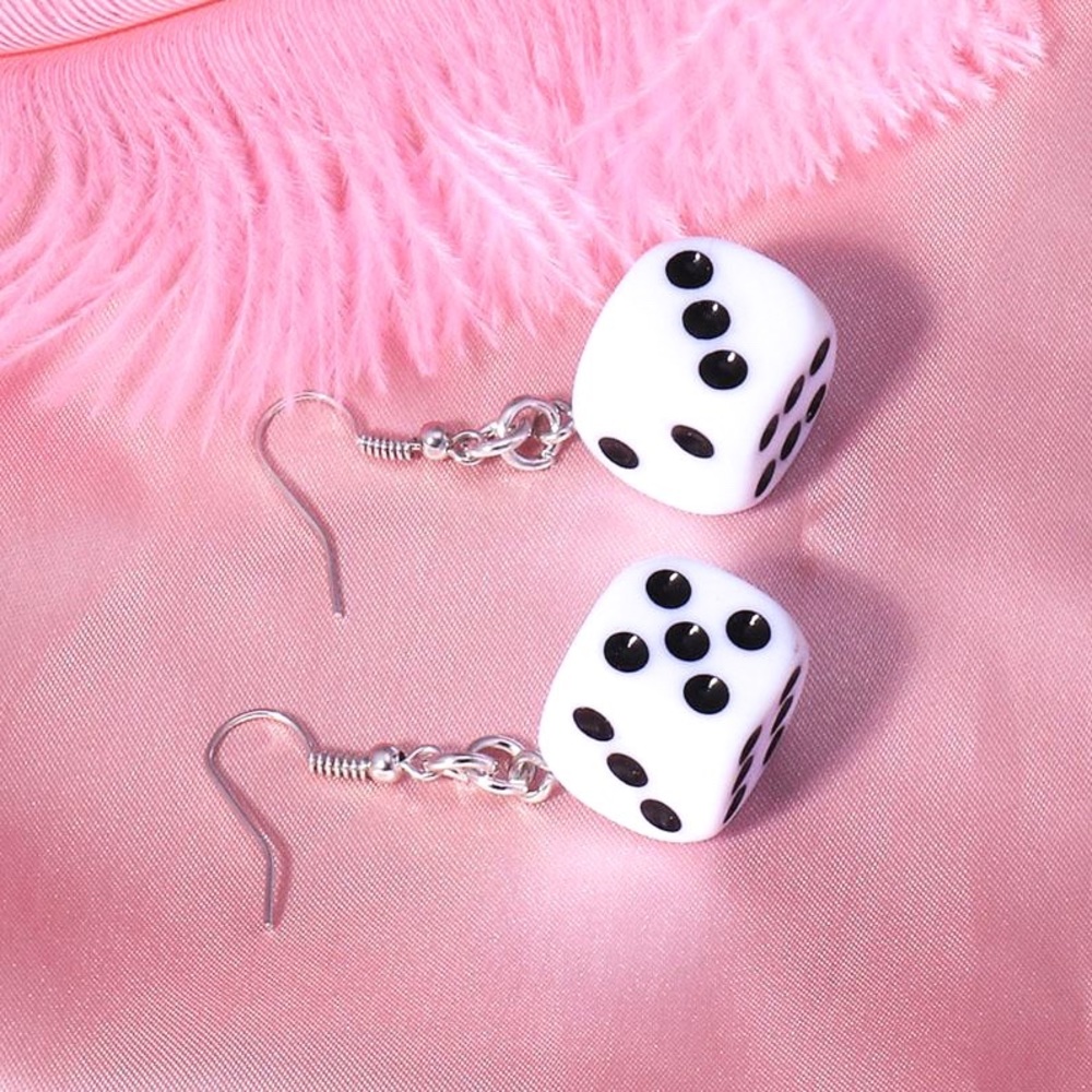 Any 2/$20!  Dice Pair Dangle Earrings - Picture 3 of 8